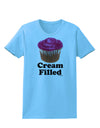 Cream Filled Pink Cupcake Design Womens T-Shirt by TooLoud-Womens T-Shirt-TooLoud-Aquatic-Blue-X-Small-Davson Sales