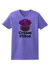 Cream Filled Pink Cupcake Design Womens T-Shirt by TooLoud-Womens T-Shirt-TooLoud-Violet-X-Small-Davson Sales