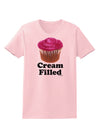 Cream Filled Pink Cupcake Design Womens T-Shirt by TooLoud-Womens T-Shirt-TooLoud-PalePink-X-Small-Davson Sales