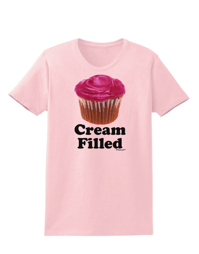 Cream Filled Pink Cupcake Design Womens T-Shirt by TooLoud-Womens T-Shirt-TooLoud-PalePink-X-Small-Davson Sales