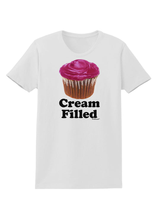 Cream Filled Pink Cupcake Design Womens T-Shirt by TooLoud-Womens T-Shirt-TooLoud-White-X-Small-Davson Sales