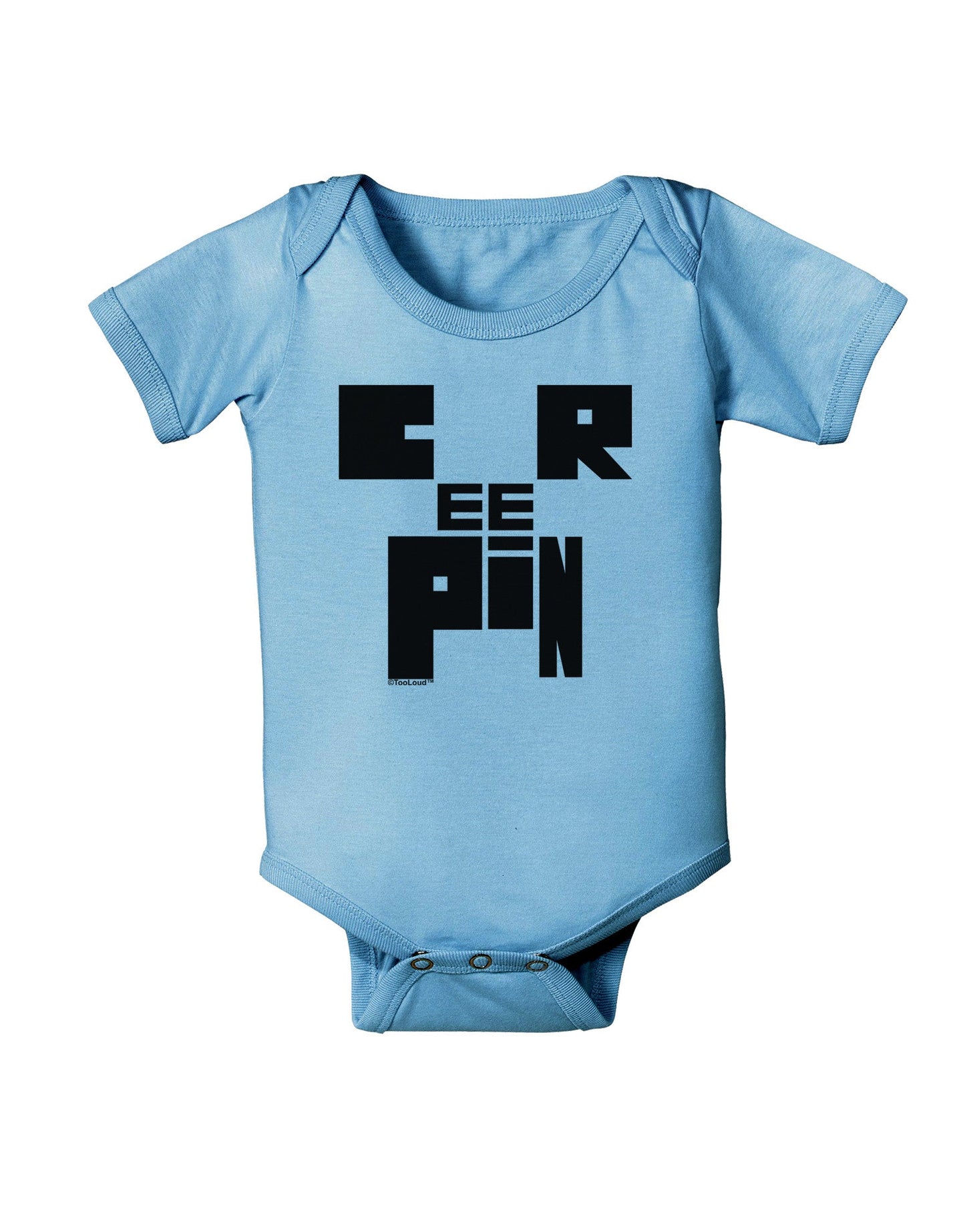 Creepin Baby Romper Bodysuit-Baby Romper-TooLoud-LightBlue-06-Months-Davson Sales