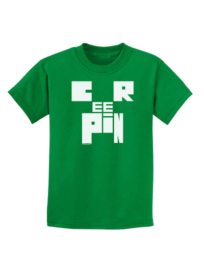 Creepin Childrens Dark T-Shirt-Childrens T-Shirt-TooLoud-Kelly-Green-X-Small-Davson Sales