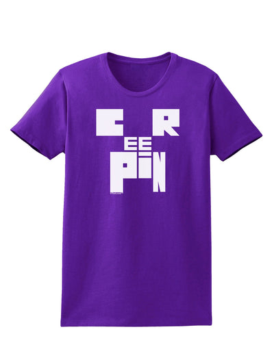 Creepin Womens Dark T-Shirt-TooLoud-Purple-X-Small-Davson Sales