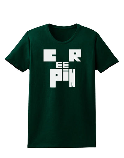 Creepin Womens Dark T-Shirt-TooLoud-Forest-Green-Small-Davson Sales