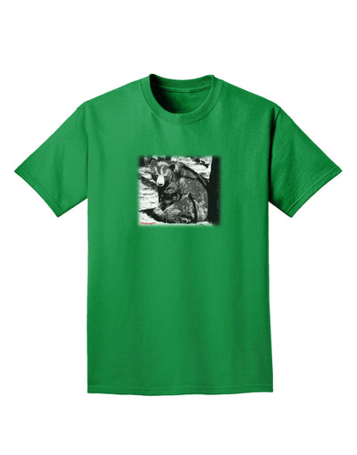 Creepy Black Bear Adult Dark T-Shirt-Mens T-Shirt-TooLoud-Kelly-Green-Small-Davson Sales