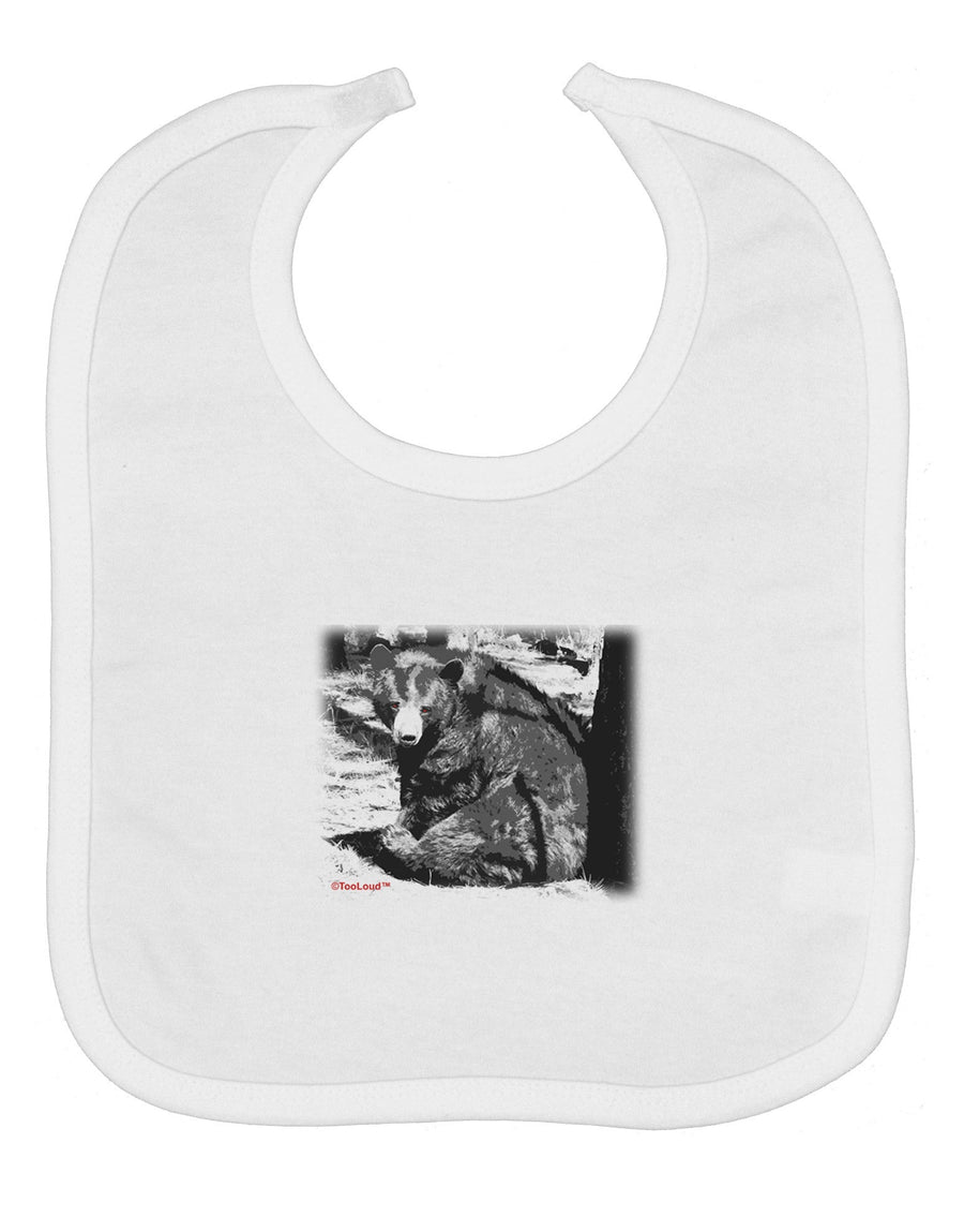 Creepy Black Bear Baby Bib