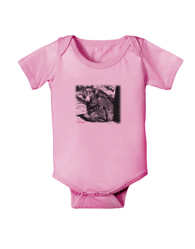 Creepy Black Bear Baby Romper Bodysuit-Baby Romper-TooLoud-Pink-06-Months-Davson Sales