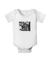 Creepy Black Bear Baby Romper Bodysuit-Baby Romper-TooLoud-White-06-Months-Davson Sales