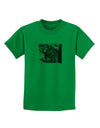 Creepy Black Bear Childrens T-Shirt-Childrens T-Shirt-TooLoud-Kelly-Green-X-Small-Davson Sales