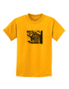 Creepy Black Bear Childrens T-Shirt-Childrens T-Shirt-TooLoud-Gold-X-Small-Davson Sales