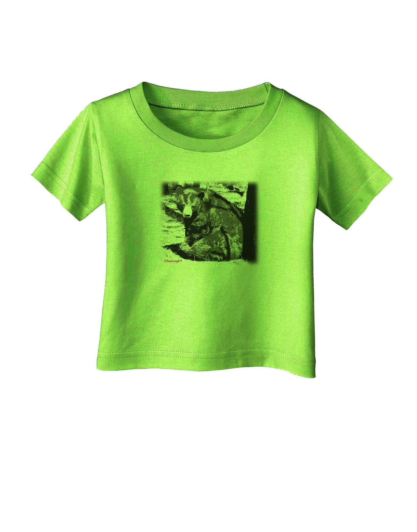 Creepy Black Bear Infant T-Shirt-Infant T-Shirt-TooLoud-Lime-Green-06-Months-Davson Sales