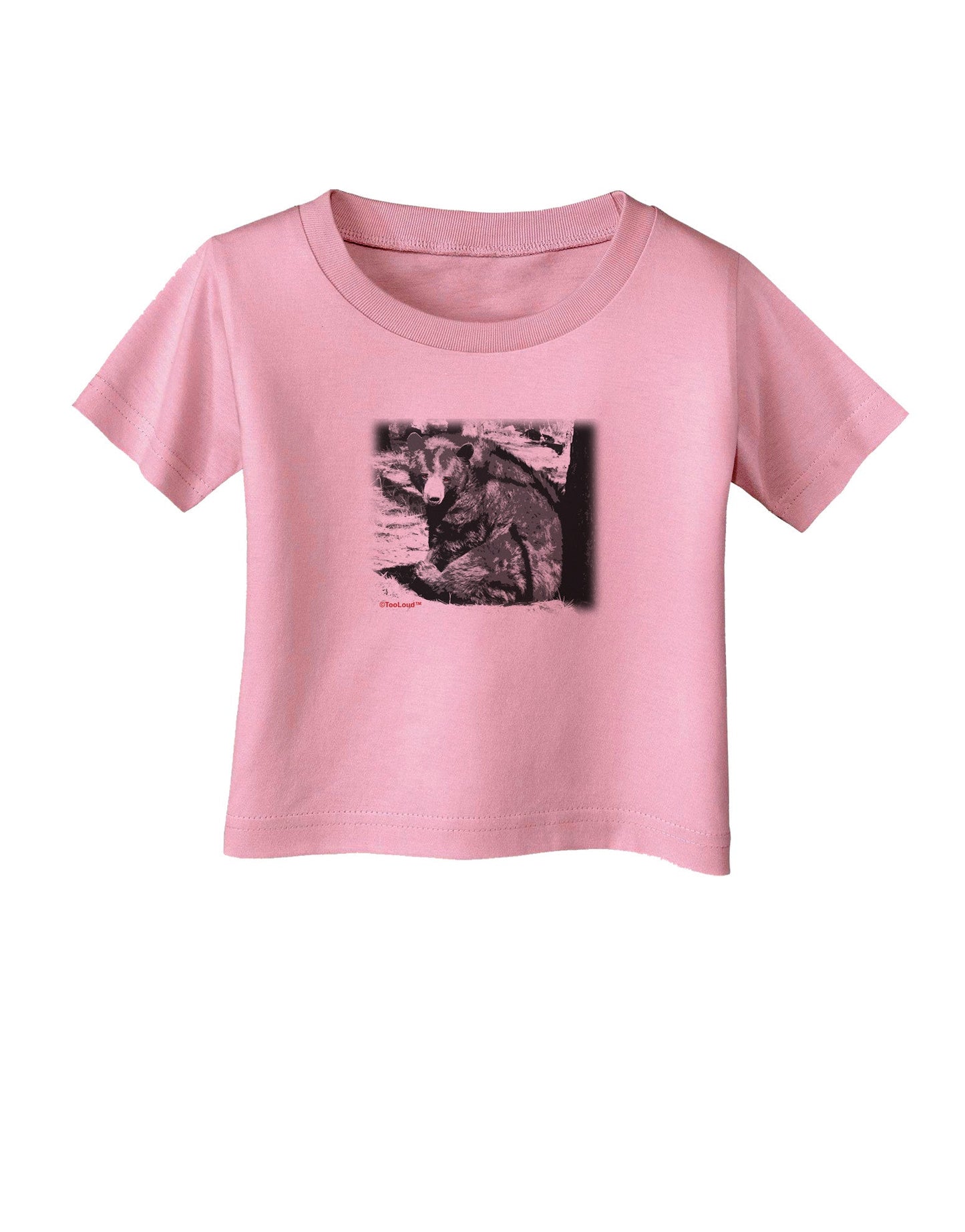 Creepy Black Bear Infant T-Shirt-Infant T-Shirt-TooLoud-Candy-Pink-06-Months-Davson Sales