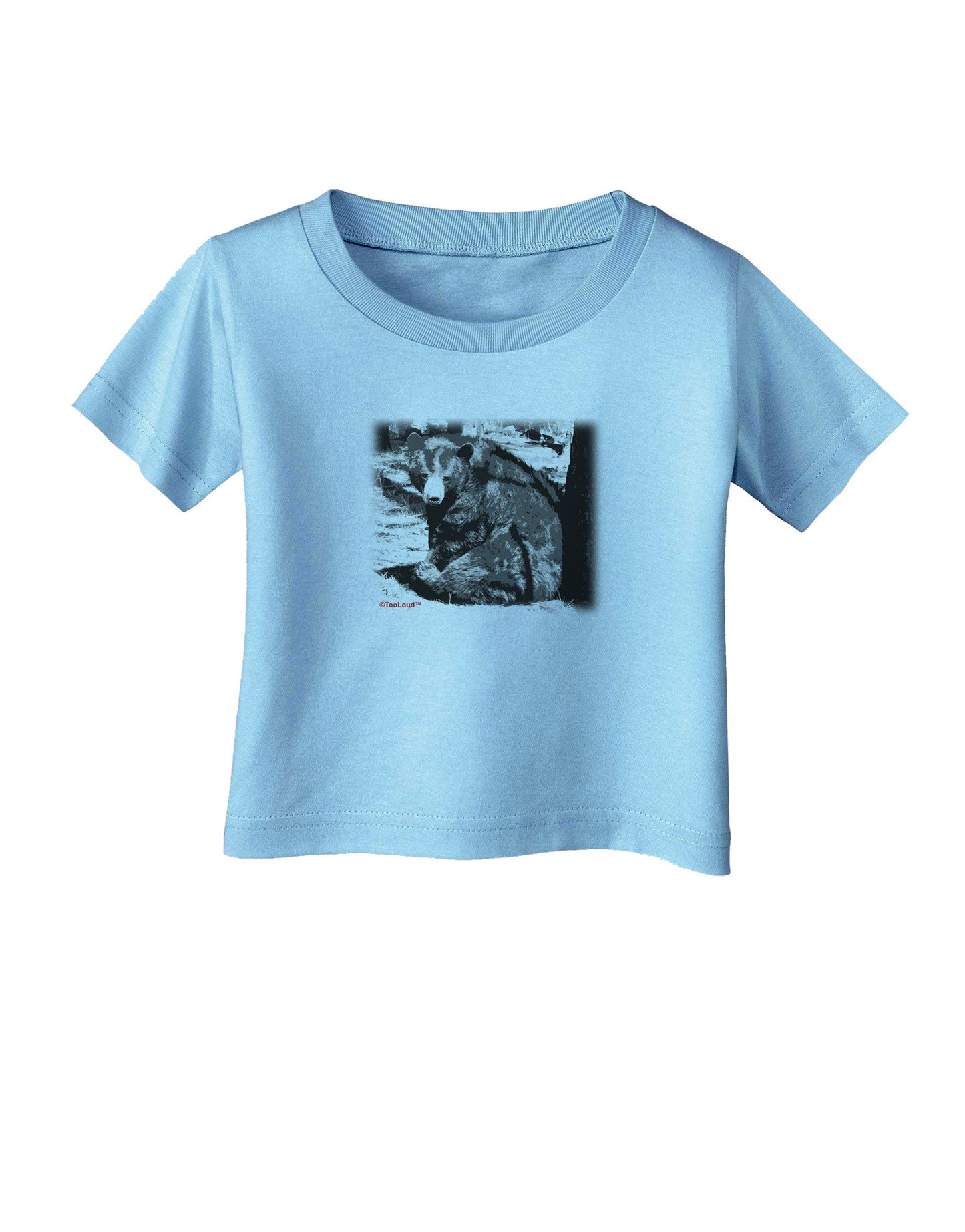 Creepy Black Bear Infant T-Shirt-Infant T-Shirt-TooLoud-Aquatic-Blue-06-Months-Davson Sales