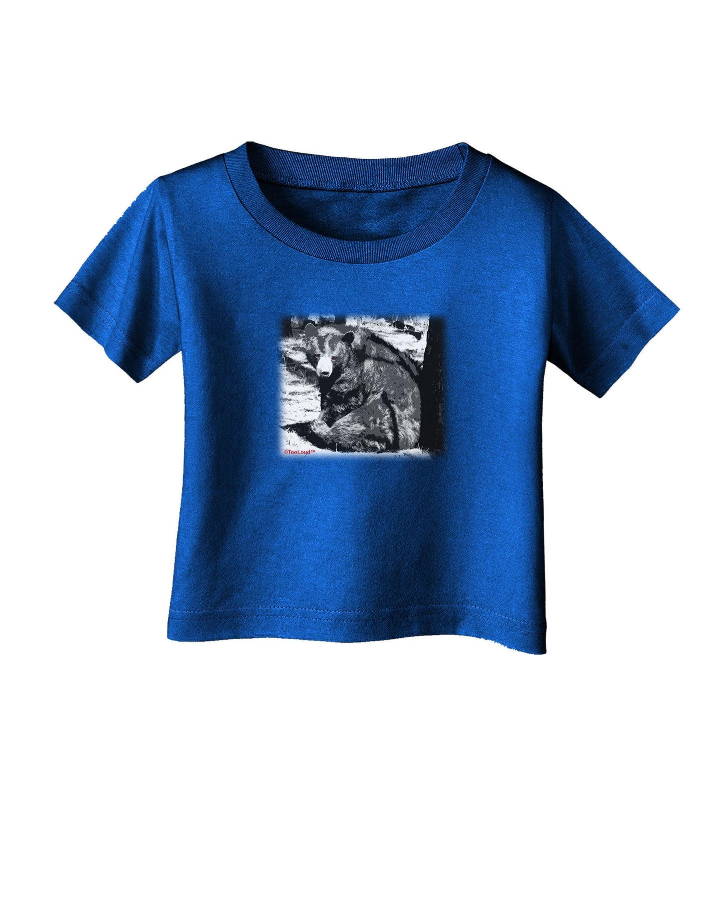 Creepy Black Bear Infant T-Shirt Dark-Infant T-Shirt-TooLoud-Royal-Blue-06-Months-Davson Sales