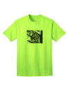 Creepy Black Bear - Premium Adult T-Shirt for the Bold and Adventurous-Mens T-shirts-TooLoud-Neon-Green-Small-Davson Sales