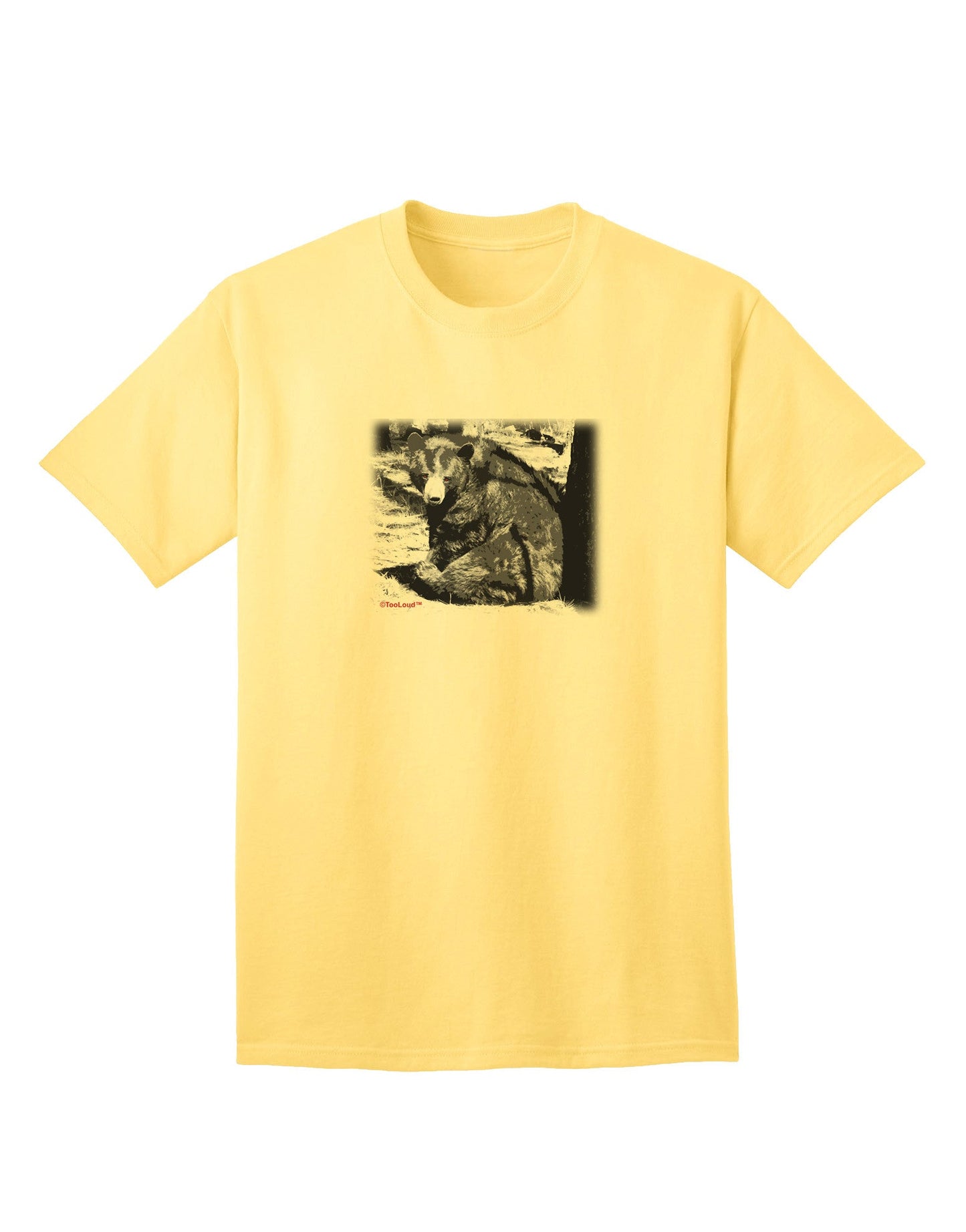 Creepy Black Bear - Premium Adult T-Shirt for the Bold and Adventurous-Mens T-shirts-TooLoud-Yellow-Small-Davson Sales