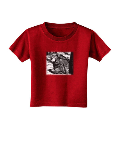 Creepy Black Bear Toddler T-Shirt Dark-Toddler T-Shirt-TooLoud-Red-2T-Davson Sales