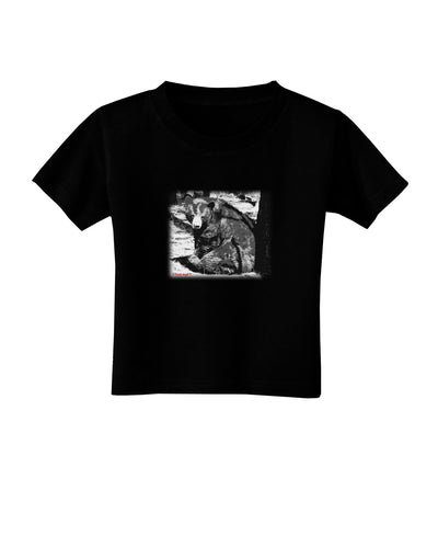 Creepy Black Bear Toddler T-Shirt Dark-Toddler T-Shirt-TooLoud-Black-2T-Davson Sales