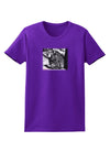 Creepy Black Bear Womens Dark T-Shirt-TooLoud-Purple-X-Small-Davson Sales