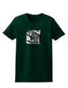 Creepy Black Bear Womens Dark T-Shirt-TooLoud-Forest-Green-Small-Davson Sales