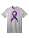 Crohnâ€™s Disease Awareness Ribbon - Purple Adult T-Shirt-Mens T-Shirt-TooLoud-AshGray-Small-Davson Sales