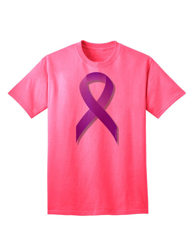 Crohnâ€™s Disease Awareness Ribbon - Purple Adult T-Shirt-Mens T-Shirt-TooLoud-Neon-Pink-Small-Davson Sales