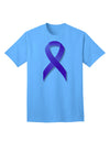 Crohnâ€™s Disease Awareness Ribbon - Purple Adult T-Shirt-Mens T-Shirt-TooLoud-Aquatic-Blue-Small-Davson Sales