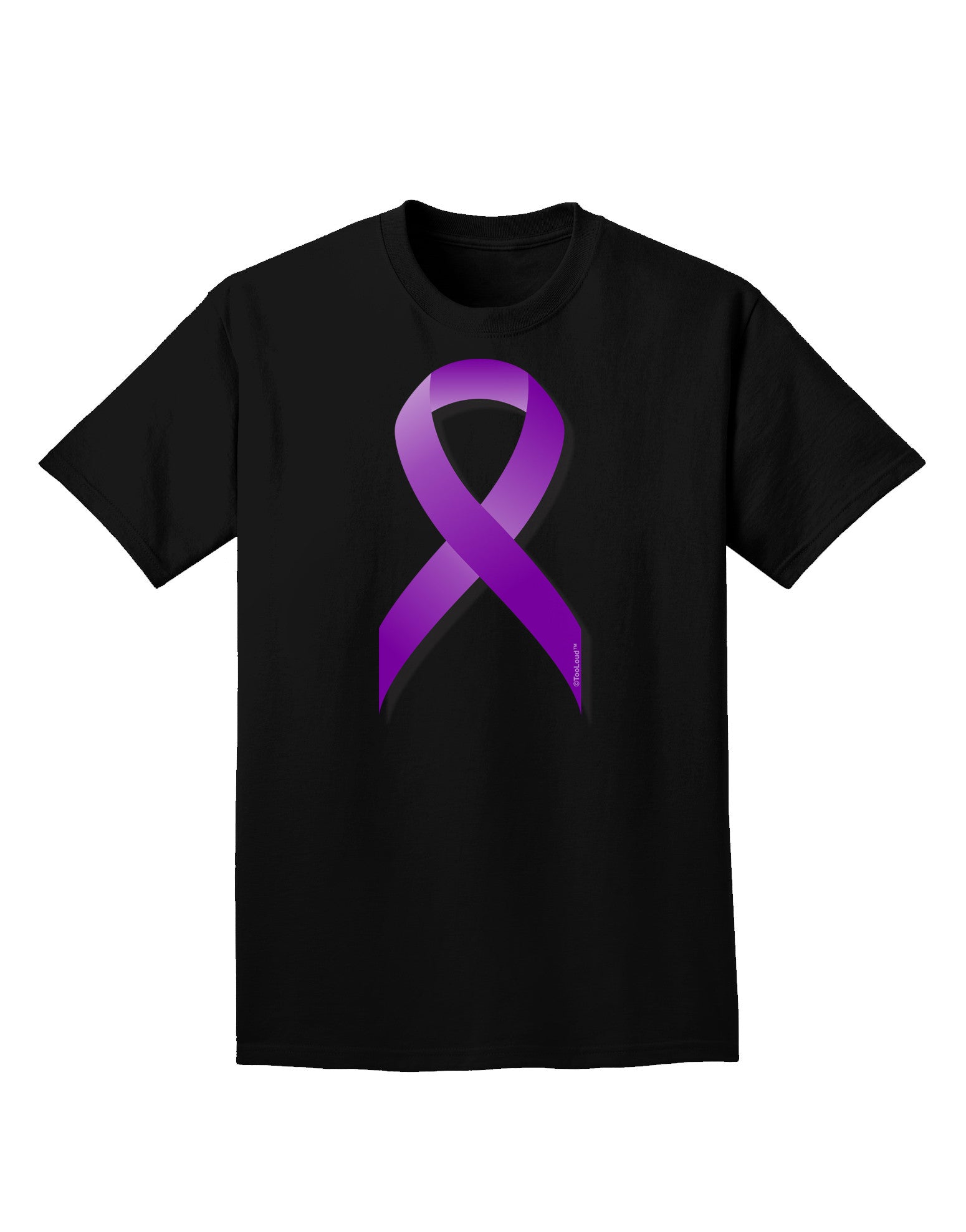 Crohn’s Disease Awareness Ribbon - Purple Adult Dark T-Shirt-Mens T-Shirt-TooLoud-Black-Small-Davson Sales