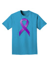 Crohn’s Disease Awareness Ribbon - Purple Adult Dark T-Shirt-Mens T-Shirt-TooLoud-Turquoise-Small-Davson Sales