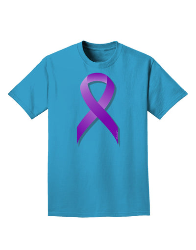 Crohn’s Disease Awareness Ribbon - Purple Adult Dark T-Shirt-Mens T-Shirt-TooLoud-Turquoise-Small-Davson Sales