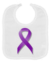 Crohn’s Disease Awareness Ribbon - Purple Baby Bib