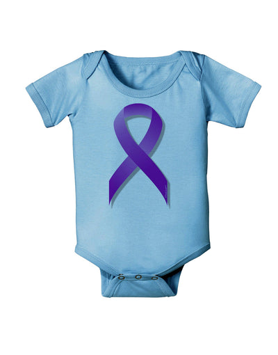 Crohn’s Disease Awareness Ribbon - Purple Baby Romper Bodysuit-Baby Romper-TooLoud-Light-Blue-06-Months-Davson Sales