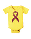 Crohn’s Disease Awareness Ribbon - Purple Baby Romper Bodysuit-Baby Romper-TooLoud-Yellow-06-Months-Davson Sales