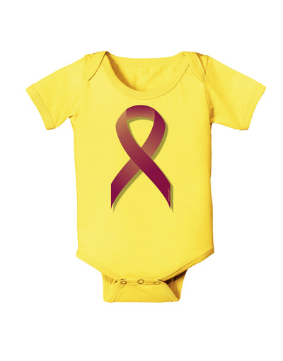 Crohn’s Disease Awareness Ribbon - Purple Baby Romper Bodysuit-Baby Romper-TooLoud-Yellow-06-Months-Davson Sales