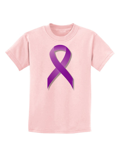 Crohn’s Disease Awareness Ribbon - Purple Childrens T-Shirt-Childrens T-Shirt-TooLoud-PalePink-X-Small-Davson Sales