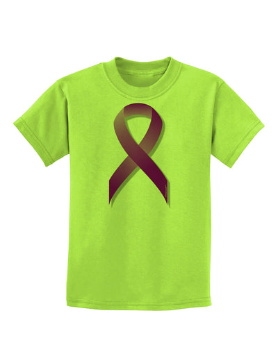 Crohn’s Disease Awareness Ribbon - Purple Childrens T-Shirt-Childrens T-Shirt-TooLoud-Lime-Green-X-Small-Davson Sales