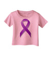 Crohn’s Disease Awareness Ribbon - Purple Infant T-Shirt-Infant T-Shirt-TooLoud-Candy-Pink-06-Months-Davson Sales