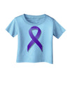 Crohn’s Disease Awareness Ribbon - Purple Infant T-Shirt-Infant T-Shirt-TooLoud-Aquatic-Blue-06-Months-Davson Sales