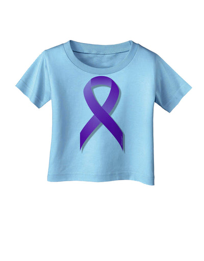 Crohn’s Disease Awareness Ribbon - Purple Infant T-Shirt-Infant T-Shirt-TooLoud-Aquatic-Blue-06-Months-Davson Sales