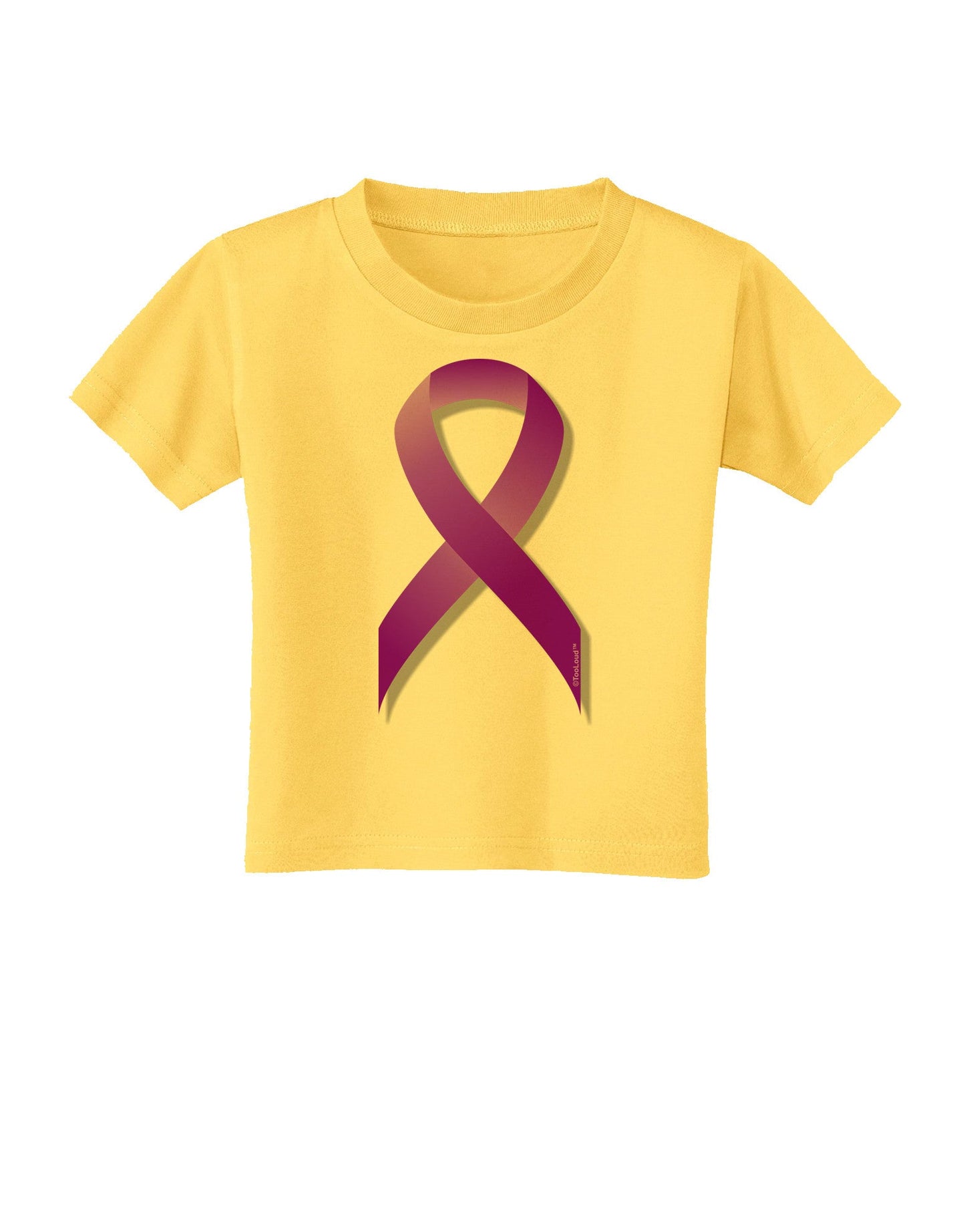 Crohn’s Disease Awareness Ribbon - Purple Toddler T-Shirt-Toddler T-Shirt-TooLoud-Yellow-2T-Davson Sales