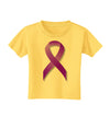 Crohn’s Disease Awareness Ribbon - Purple Toddler T-Shirt-Toddler T-Shirt-TooLoud-Yellow-2T-Davson Sales