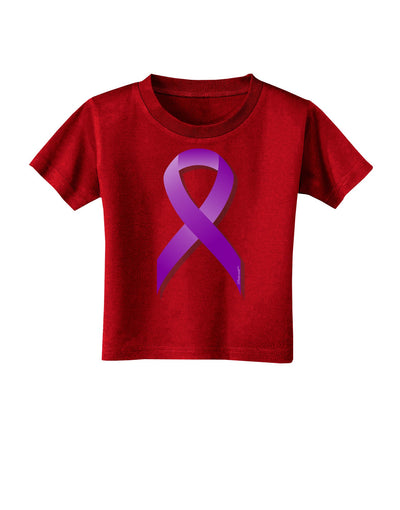 Crohn’s Disease Awareness Ribbon - Purple Toddler T-Shirt Dark-Toddler T-Shirt-TooLoud-Red-2T-Davson Sales