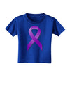 Crohn’s Disease Awareness Ribbon - Purple Toddler T-Shirt Dark-Toddler T-Shirt-TooLoud-Royal-Blue-2T-Davson Sales