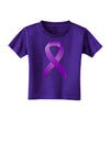 Crohn’s Disease Awareness Ribbon - Purple Toddler T-Shirt Dark-Toddler T-Shirt-TooLoud-Purple-2T-Davson Sales