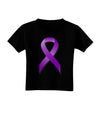 Crohn’s Disease Awareness Ribbon - Purple Toddler T-Shirt Dark-Toddler T-Shirt-TooLoud-Black-2T-Davson Sales