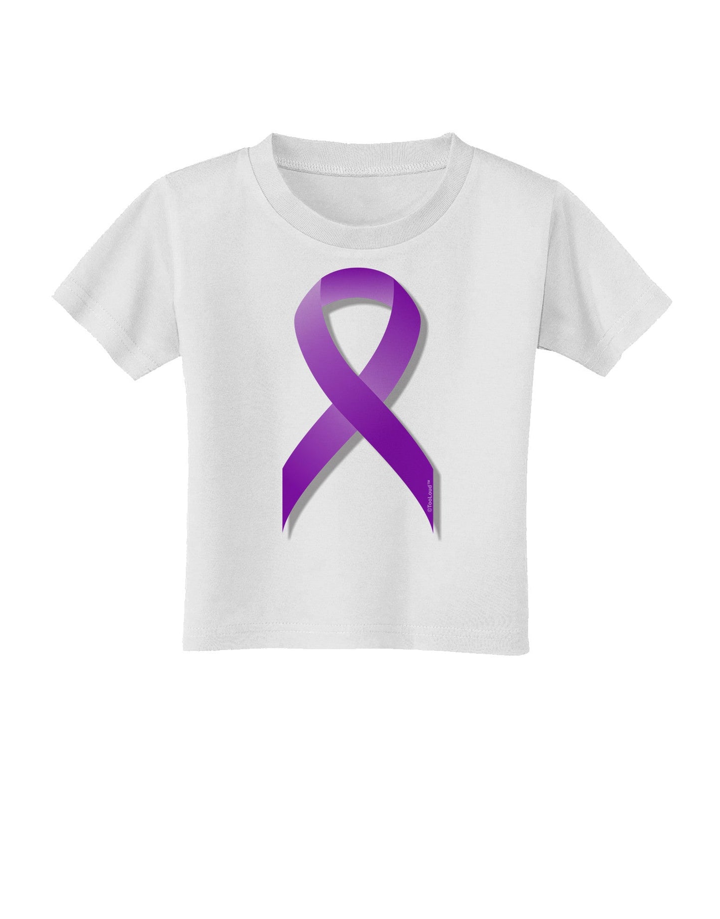 Crohn’s Disease Awareness Ribbon - Purple Toddler T-Shirt-Toddler T-Shirt-TooLoud-White-2T-Davson Sales