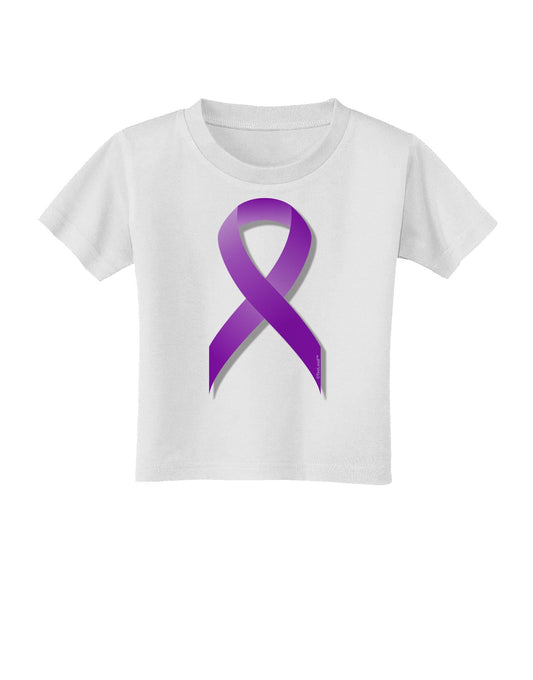 Crohn’s Disease Awareness Ribbon - Purple Toddler T-Shirt-Toddler T-Shirt-TooLoud-White-2T-Davson Sales