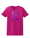 Crohn’s Disease Awareness Ribbon - Purple Womens Dark T-Shirt-TooLoud-Hot-Pink-Small-Davson Sales