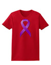 Crohn’s Disease Awareness Ribbon - Purple Womens Dark T-Shirt-TooLoud-Red-X-Small-Davson Sales